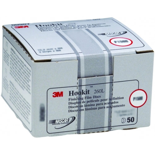 3M 00951 Hookit Finishing Film Disc, 5 in, P1500, 100/box 60650034881