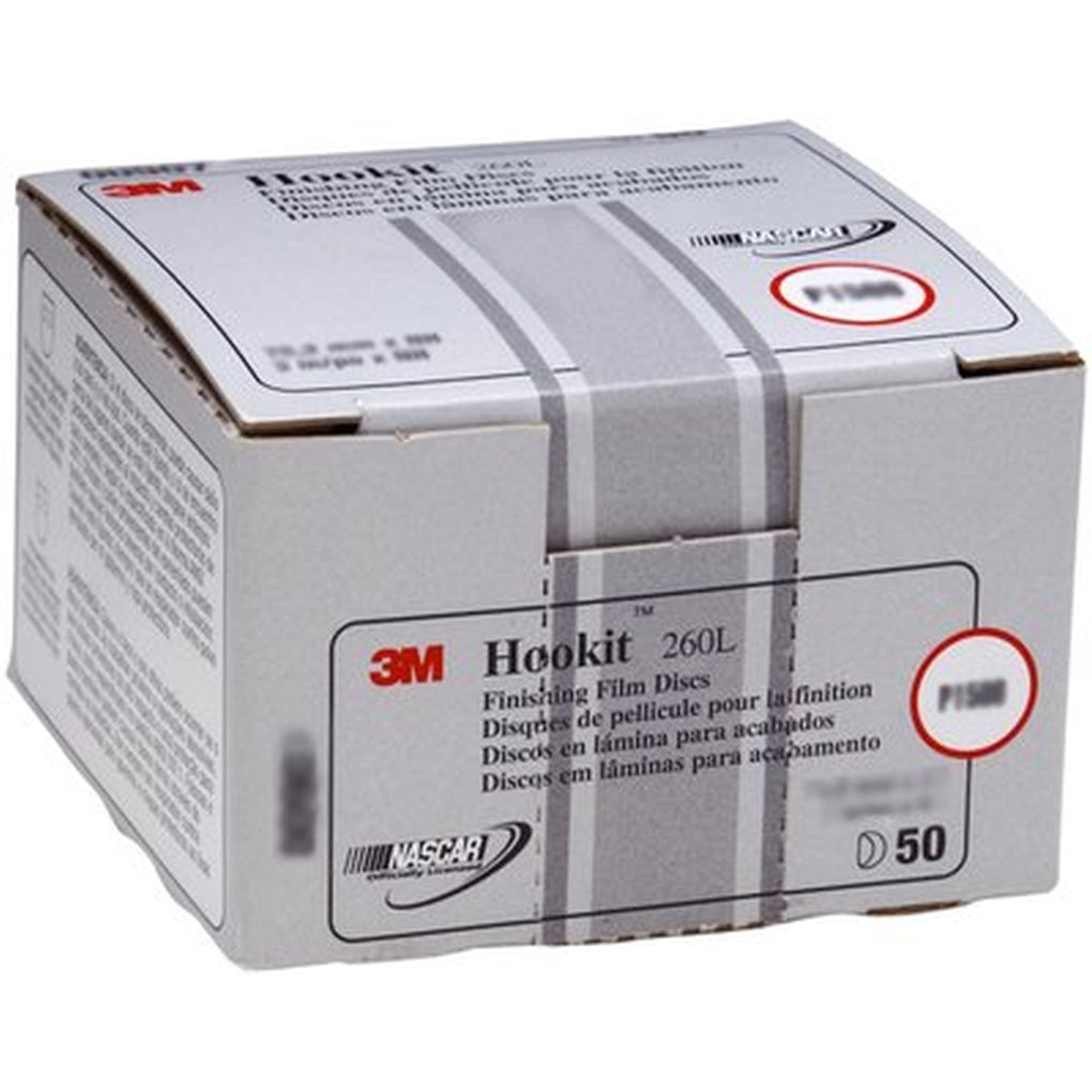 3M 00953 Hookit Finishing Film Disc, 5 in, P1000, 100/box