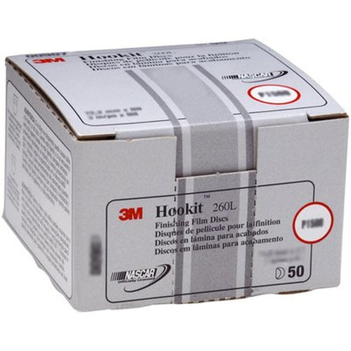 3M 00953 Hookit Finishing Film Disc, 5 in, P1000, 100/box