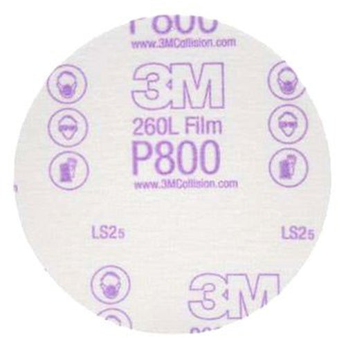 3M 00954 Hookit Finishing Film Disc, 5 inch, P800