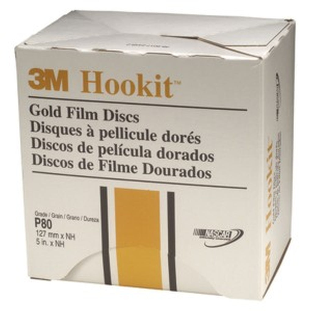 3M 00957 Hookit Gold Film Disc 255L, 5 inch, 400 grit
