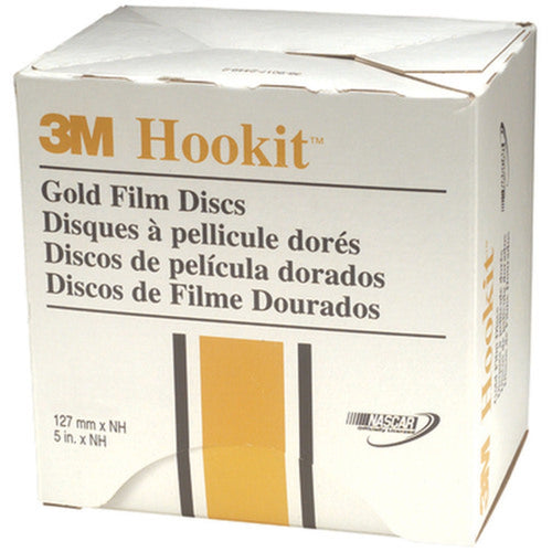 3M 00963 Hookit Gold Film Disc 255L, 5 in x NH P180, 100/Box
