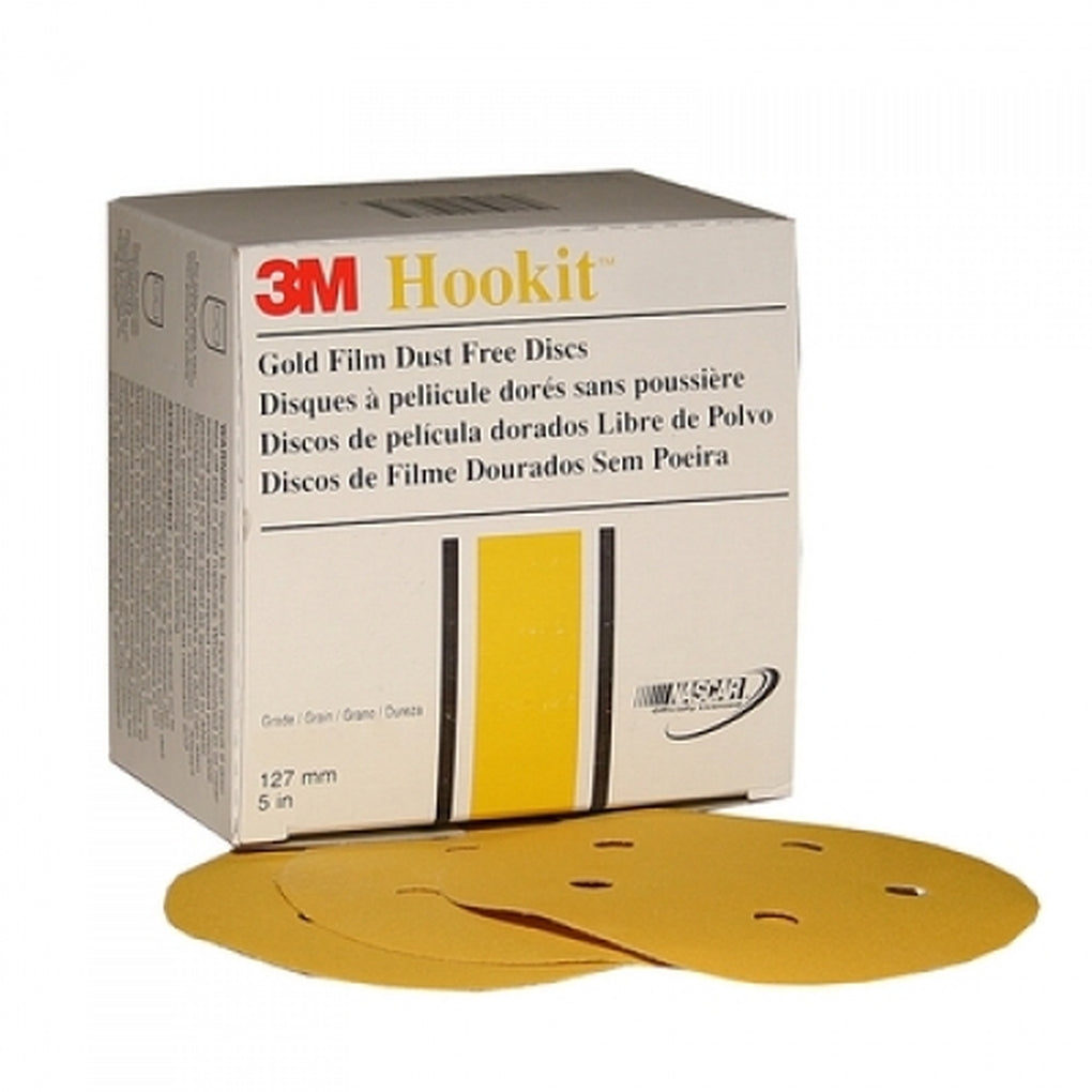 3M 01063 Hookit Gold Film Disc Dust Free, 5 inch, P180