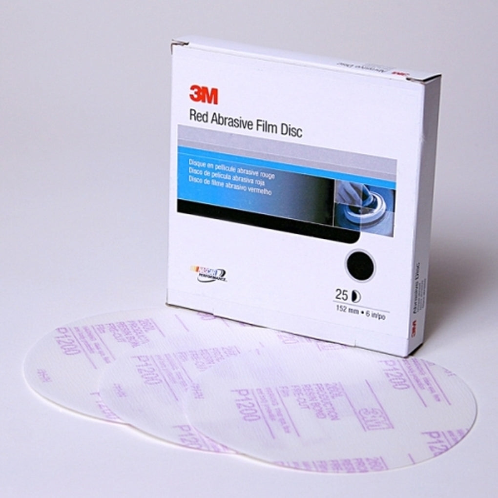 3M 01103 Red Abrasive Finishing Film Stikit Disc, 6 inch, P1200