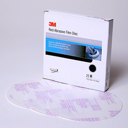 3M 01104 Red Abrasive Finishing Film Stikit Disc, 6 inch, P1000