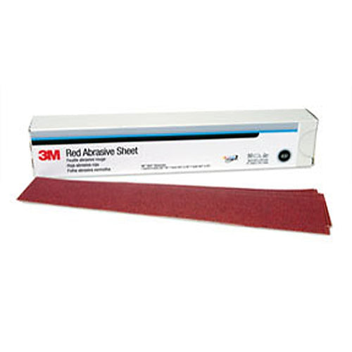 3M 01179 Red Abrasive Hookit Sheet, 2 3/4 in x 16 1/2 in, P180