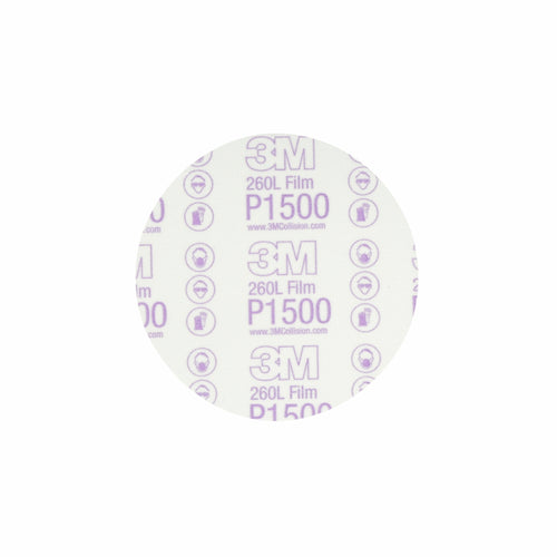 3M 01184 Red Abrasive Hookit Film Disc, 6 inch, P1500