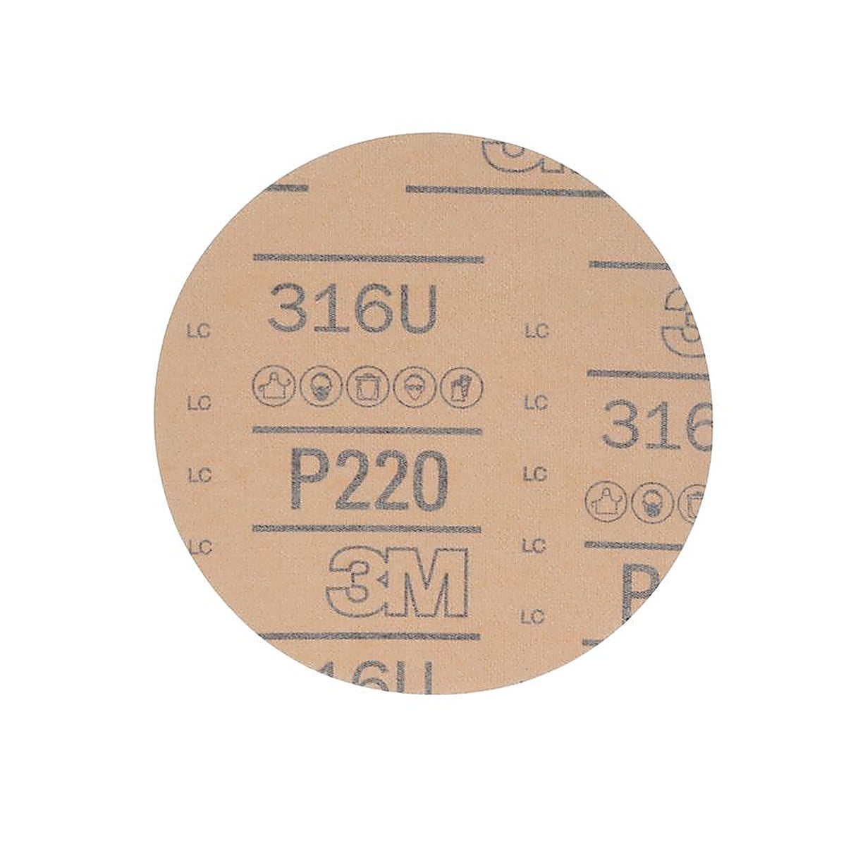 3M 01221 Red Abrasive Hookit Disc, 6 inch, P220