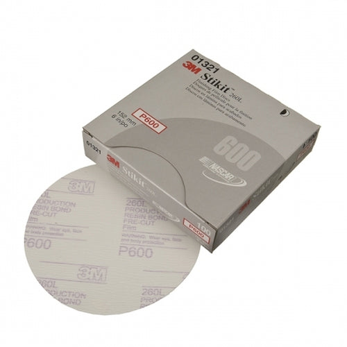3M 01321 Stikit Finishing Film Disc, 6 inch, P600