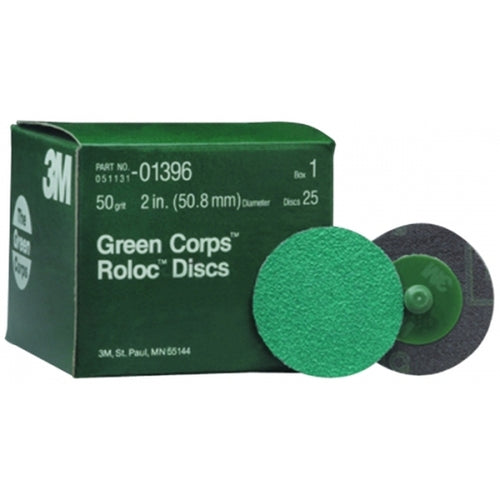 3M 01396 Green Corps Roloc Disc, 2 inch, 50YF