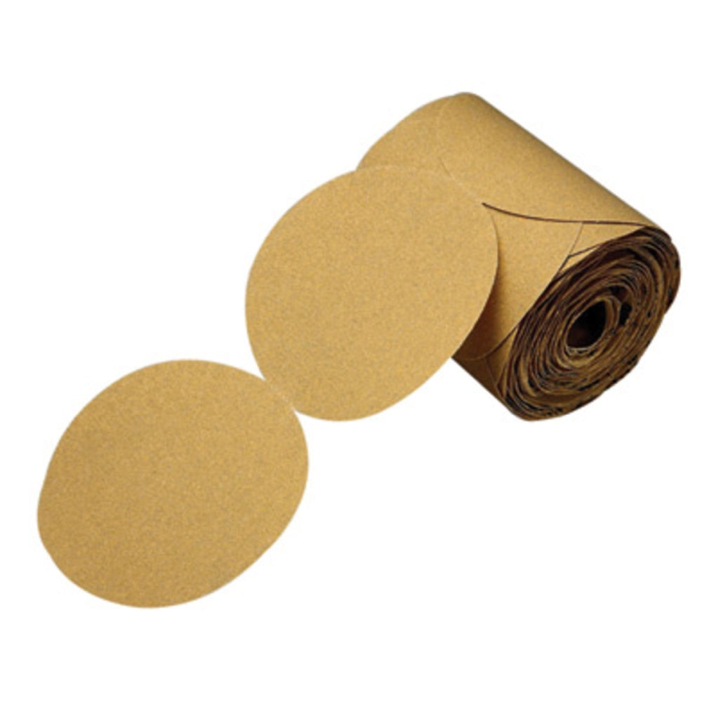 3M 01421 Stikit Gold Paper Disc Roll, 216U, 5 in x NH Die 500X P280 A-weight