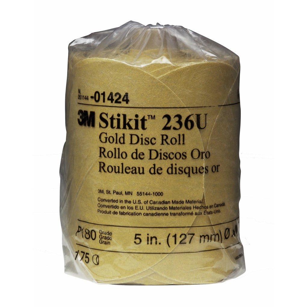 3M 01439 Stikit Gold Disc Roll, 6 inch, P180A