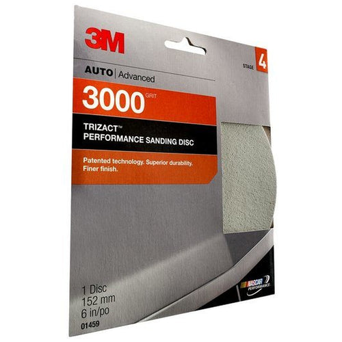 3M 01459 Trizact Performance Sanding Disc, 3000 Grit, 6 inch