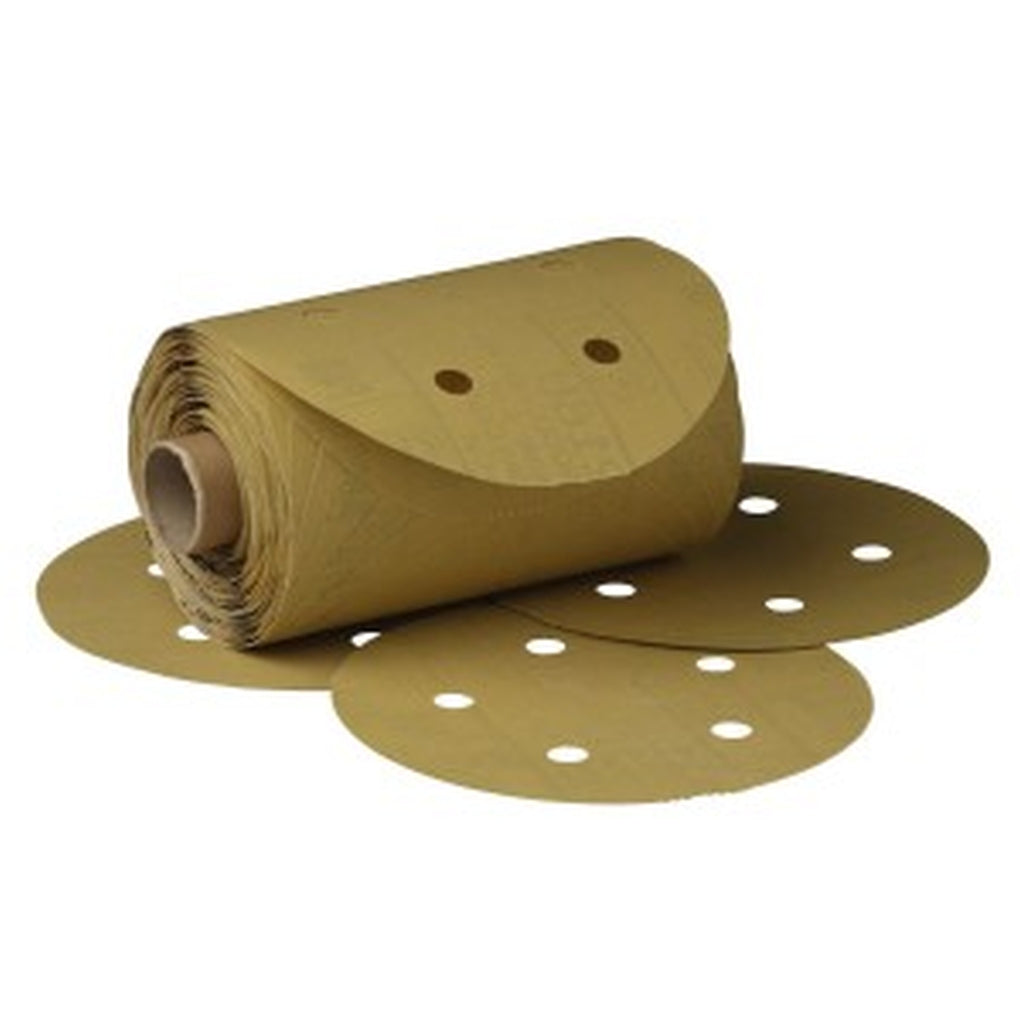 3M 01628 Stikit Gold Paper Dust Free Disc Roll 216U, 5 inch, 80 grit, 125 per Roll