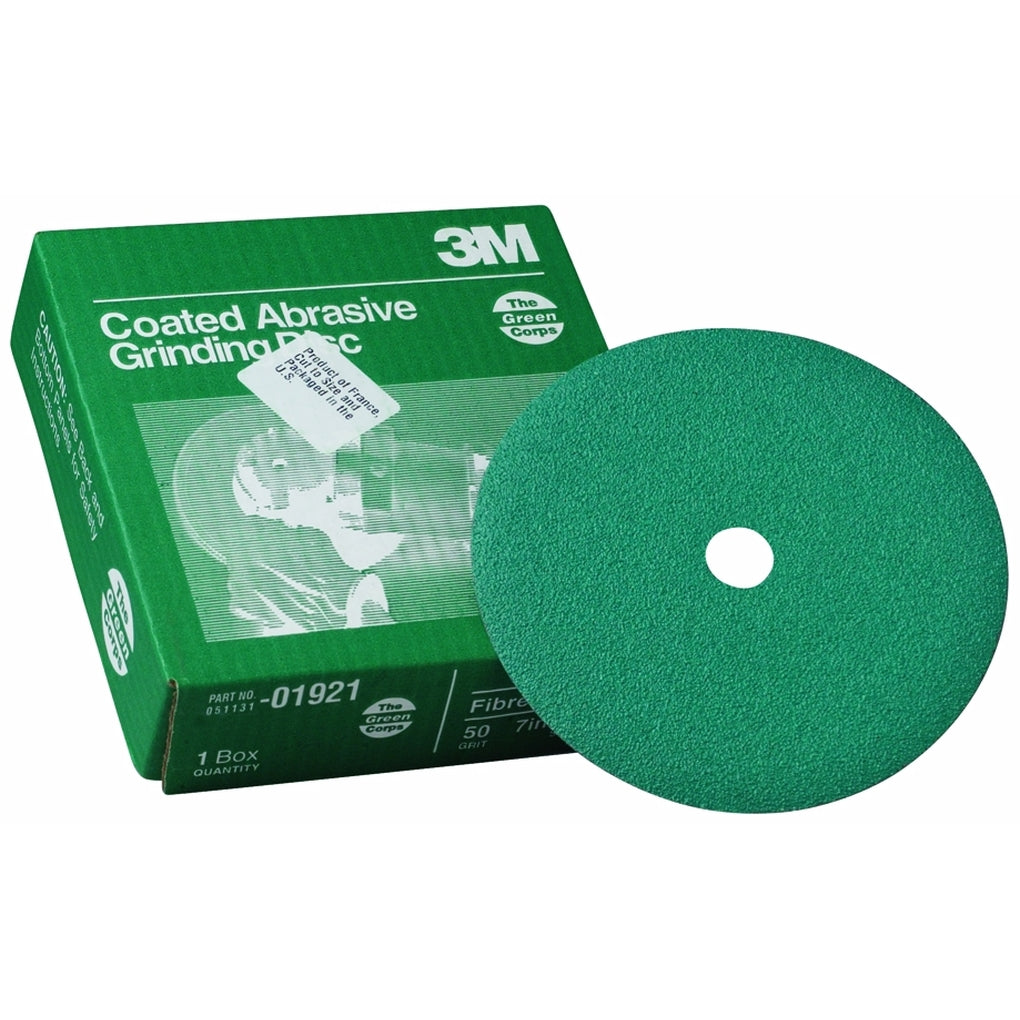 3M 01921 Green Corps Fibre Disc, 01921, 7 in x 7/8 in, 50