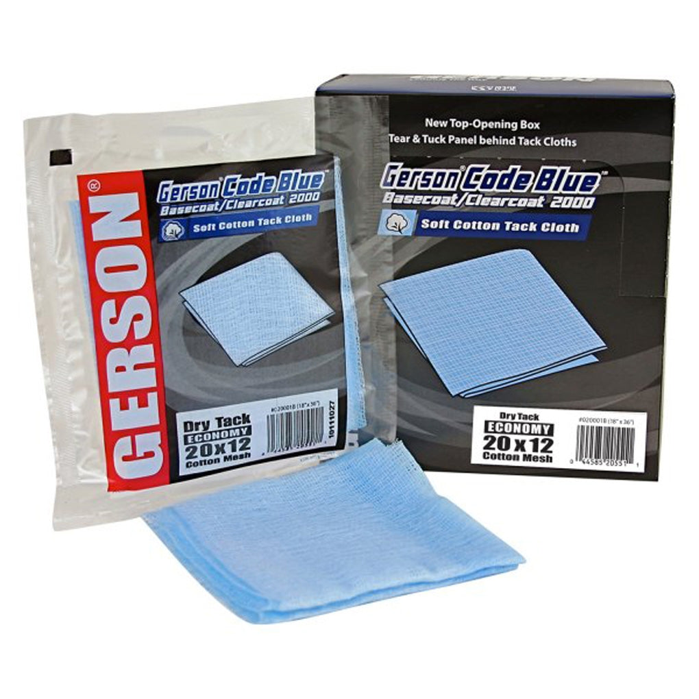 Gerson 020001B Tack Cloth Light Tack, Blue Cotton, Economy (20 x 12) Mesh