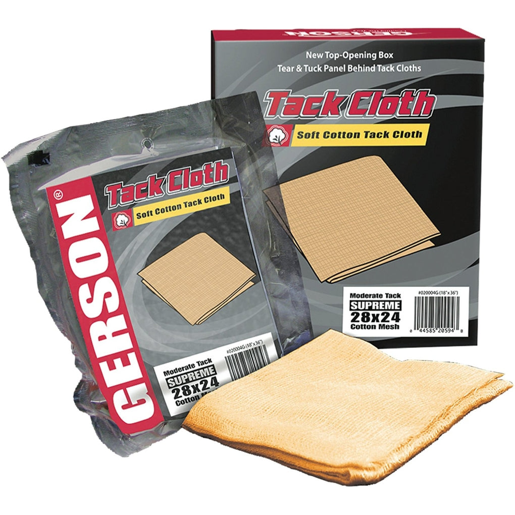 Gerson 20004G Tack Cloth Moderate Tack, Gold Cotton, Supreme, 28X24 Mesh