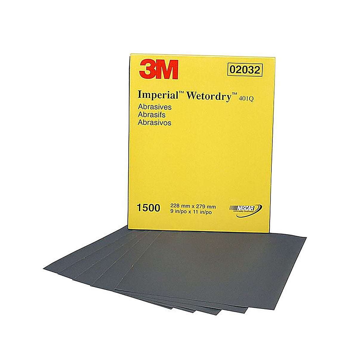 3M 02032 Imperial Wetordry Sheet, 9 in x 11 in, 1500A