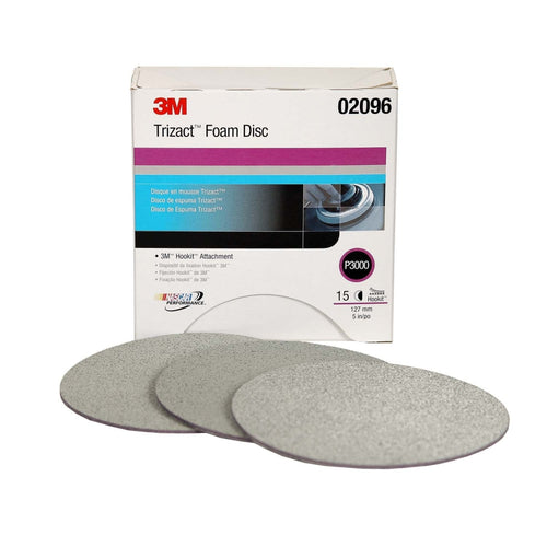 3M 02096 Trizact Foam Disc 3000 Hookit 5 in, 15/box UU003024161