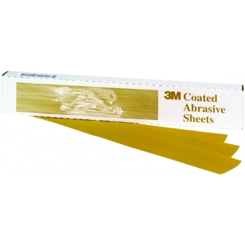 3M 02552 Production Resinite Gold Sheet, 3-2/3 in x 9 in, P220A, 100/box 60060004631