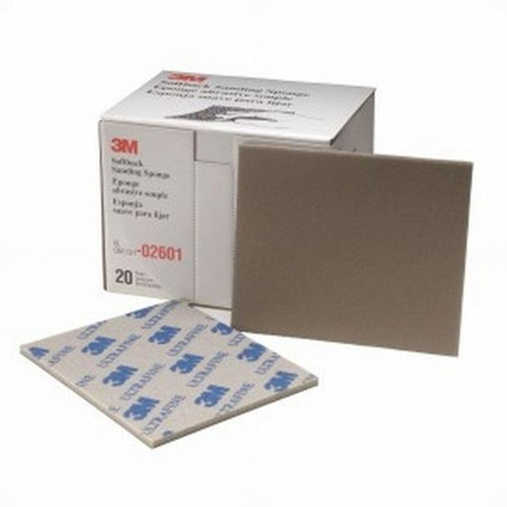 3M 02601 Softback Sanding Sponge, 4 1/2 in x 5 1/2 in, Ultrafine