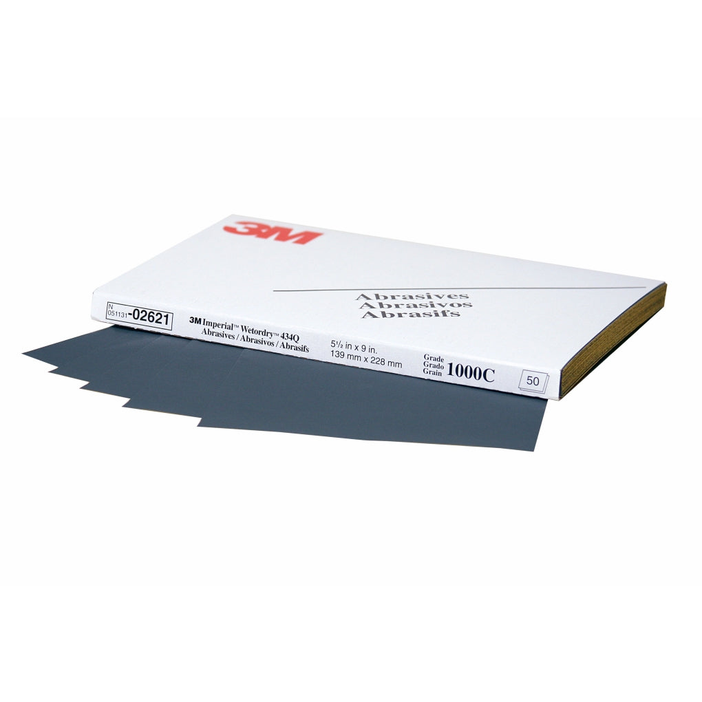 3M 02621 Imperial Wetordry Sheet, 5 1/2 in x 9 in, 1000C