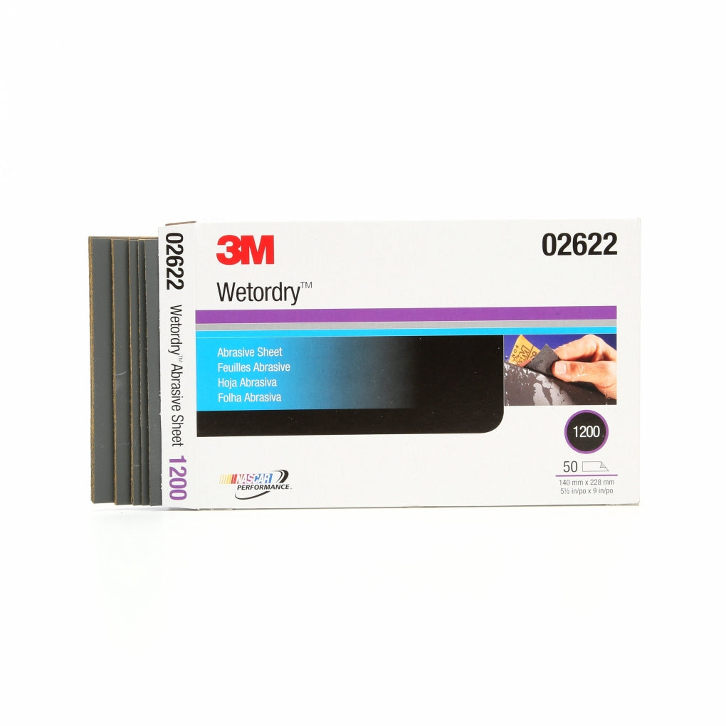 3M 02622 Imperial Wetordry Sheet, 5 1/2 in x 9 in, 1200C