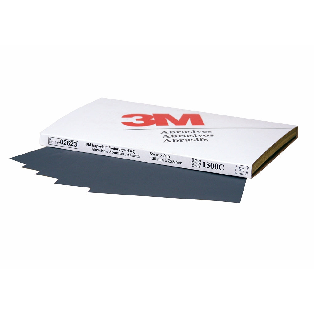 3M 02623 Imperial Wetordry Sheet, 5 1/2 in x 9 in, 1500C