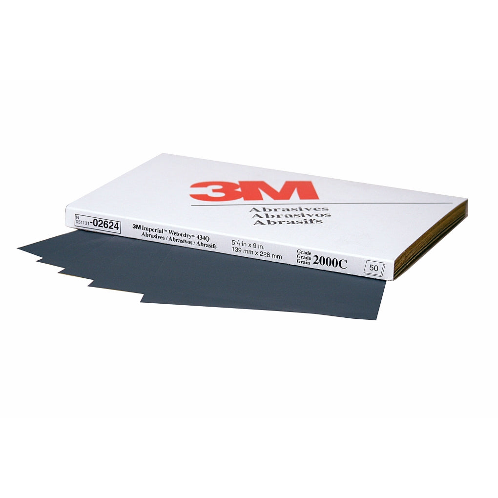 3M 02624 Imperial Wetordry Sheet, 5 1/2 in x 9 in, 2000C