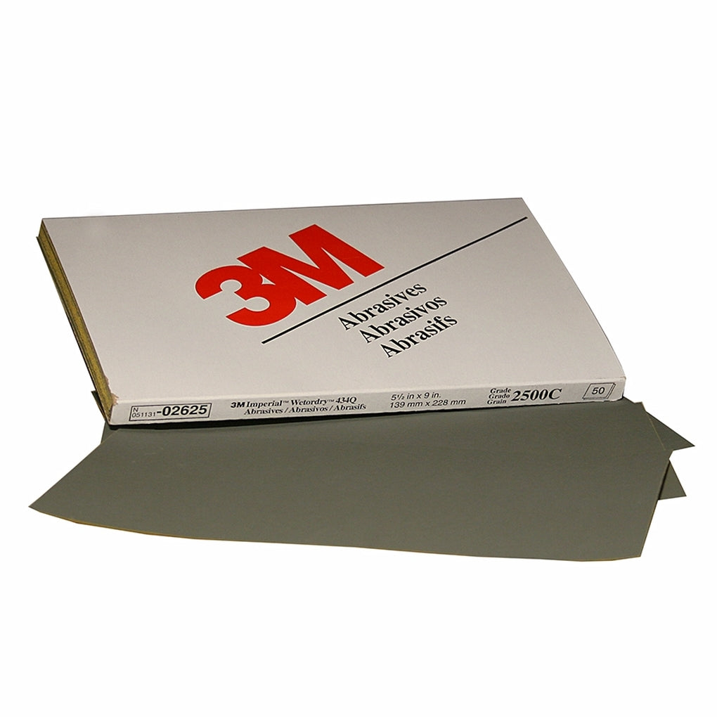 3M 02625 Imperial Wetordry Sheet, 5 1/2 in x 9 in, 2500C