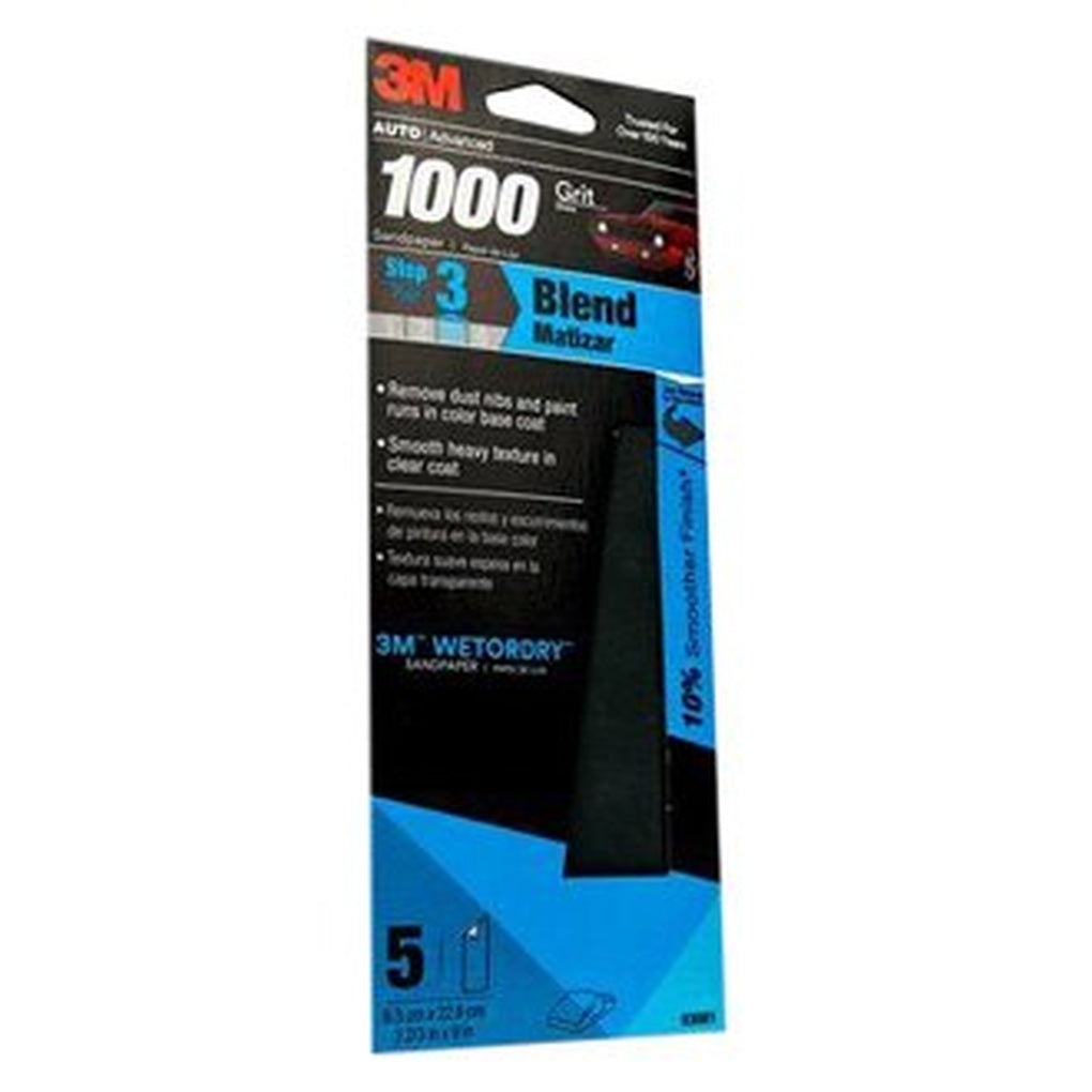 3M 03001 Wetordry Automotive Sandpaper, 1000 grit