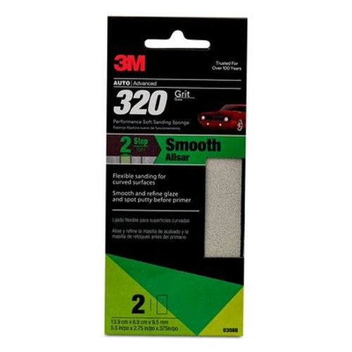 3M 03088 Performance Soft Sanding Sponge, 5-1/2 in x 2-3/4 in 60455070791