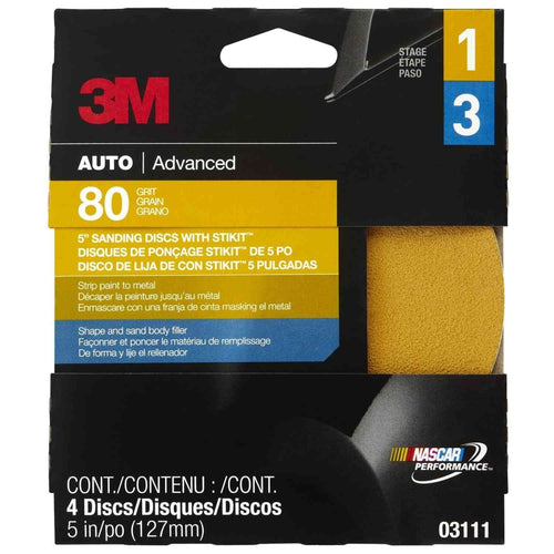 3M 03111 Adhesive Backed Sanding Disc, 03111, Medium, 5 inch
