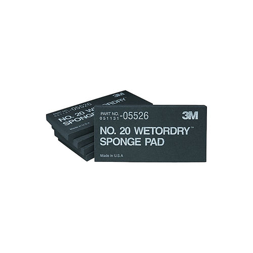 3M 05526 Wetordry Sponge Pad 20, 2 3/4 in x 5 1/2 in x 3/8 in