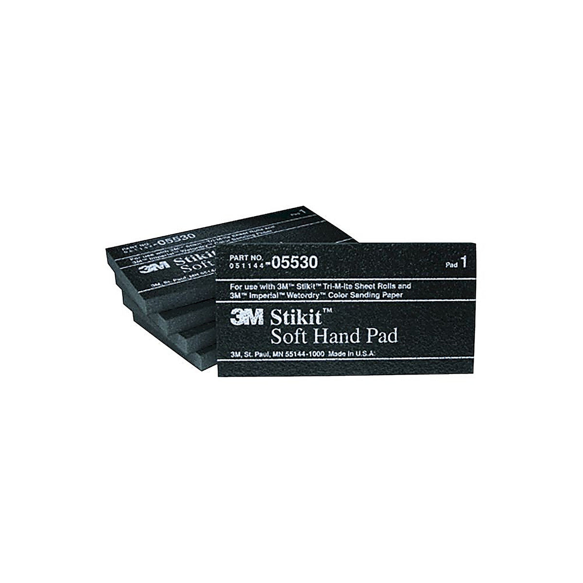 3M 05530 Stikit Soft Hand Pad, 05530, 2 3/4 in x 5 1/2 in x 3/8 in