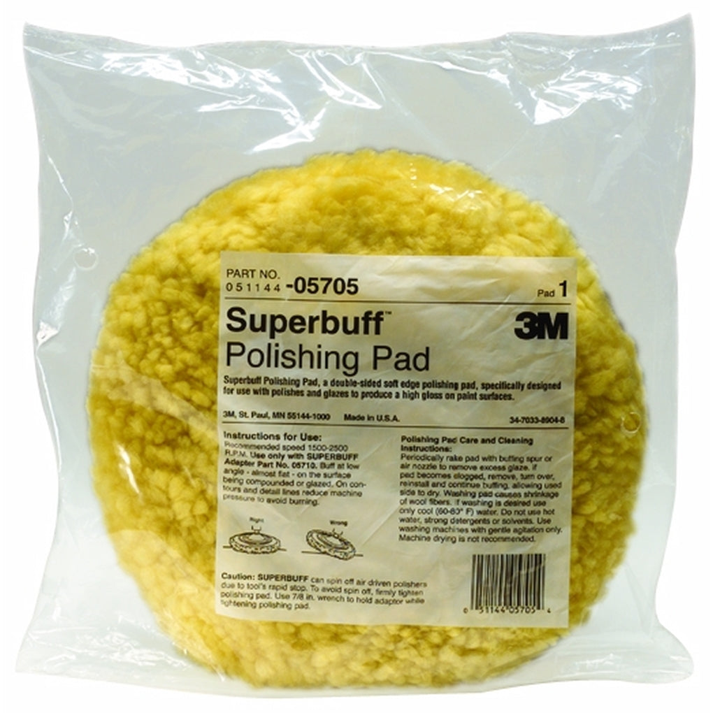 3M 05705 Superbuff Polishing Pad, 9 inch