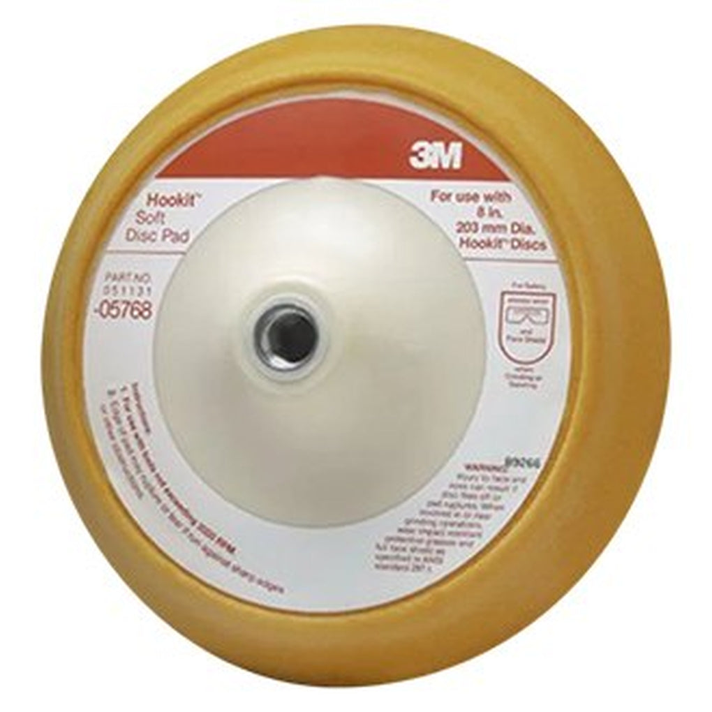 3M 05768 Hookit Soft Disc Pad, 8 inch