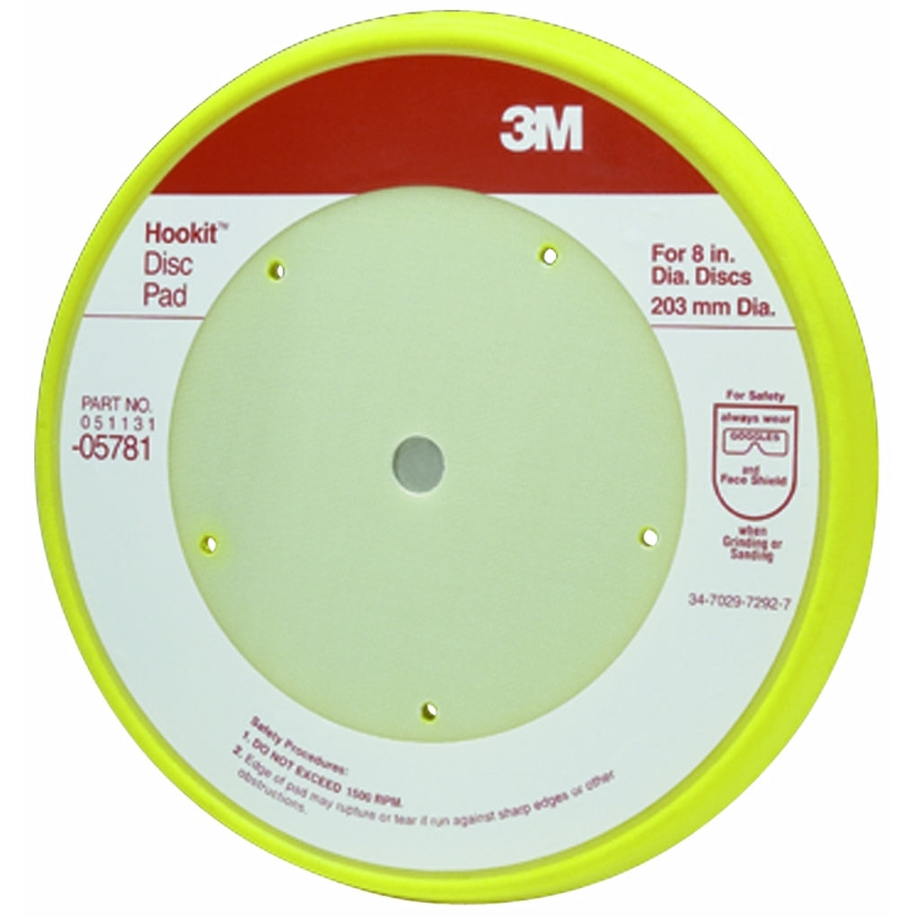 3M 05781 Hookit Disc Pad Dust Free, 8 inch