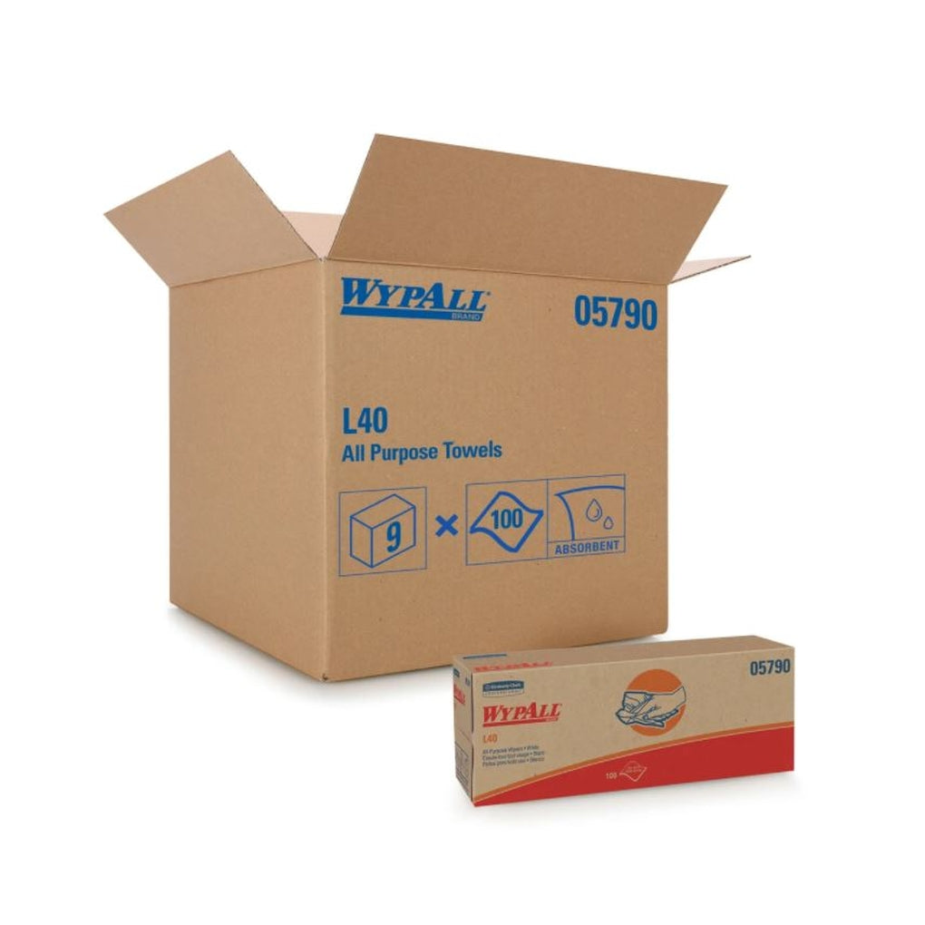 Kimberly-Clark 05790 WYPALL L40 Wipers PopUp, Case of 9 boxes