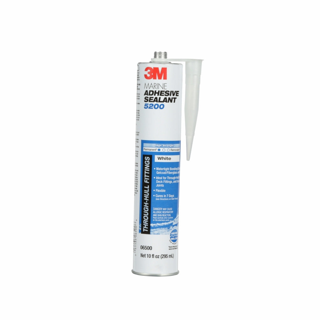 3M 06500 Marine Adhesive Sealant 5200 White, 1/10 Gallon Cartridge 60980043008