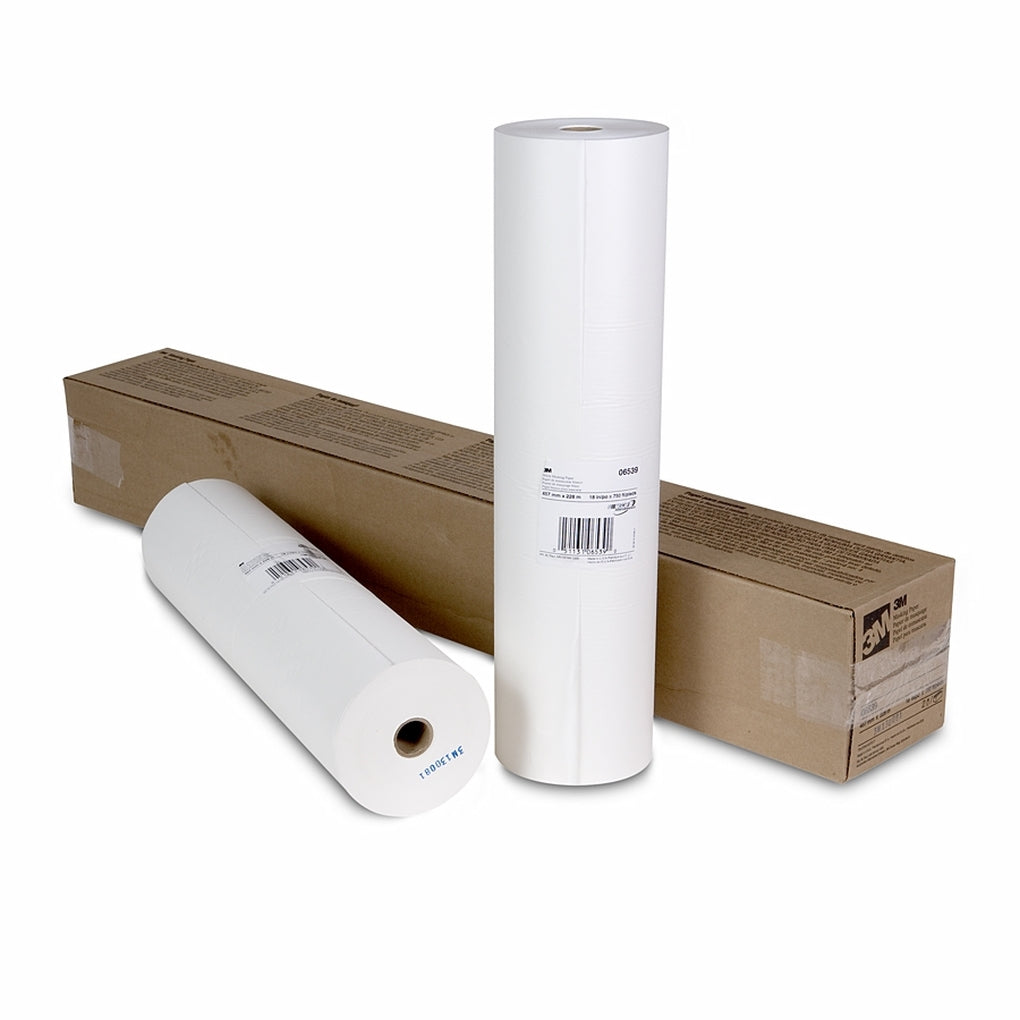 3M 06539 White Masking Paper, 18 in x 750 ft