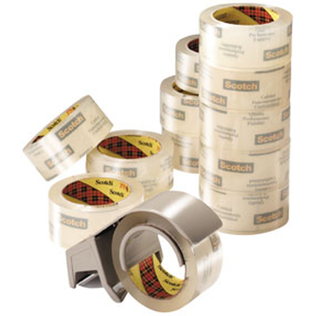 3M 06635 Scotch Commercial Grade Shipping Packaging Tape 3750-12-DP3, 1.88 in x 54.6 yd 12/rolls 70005072981