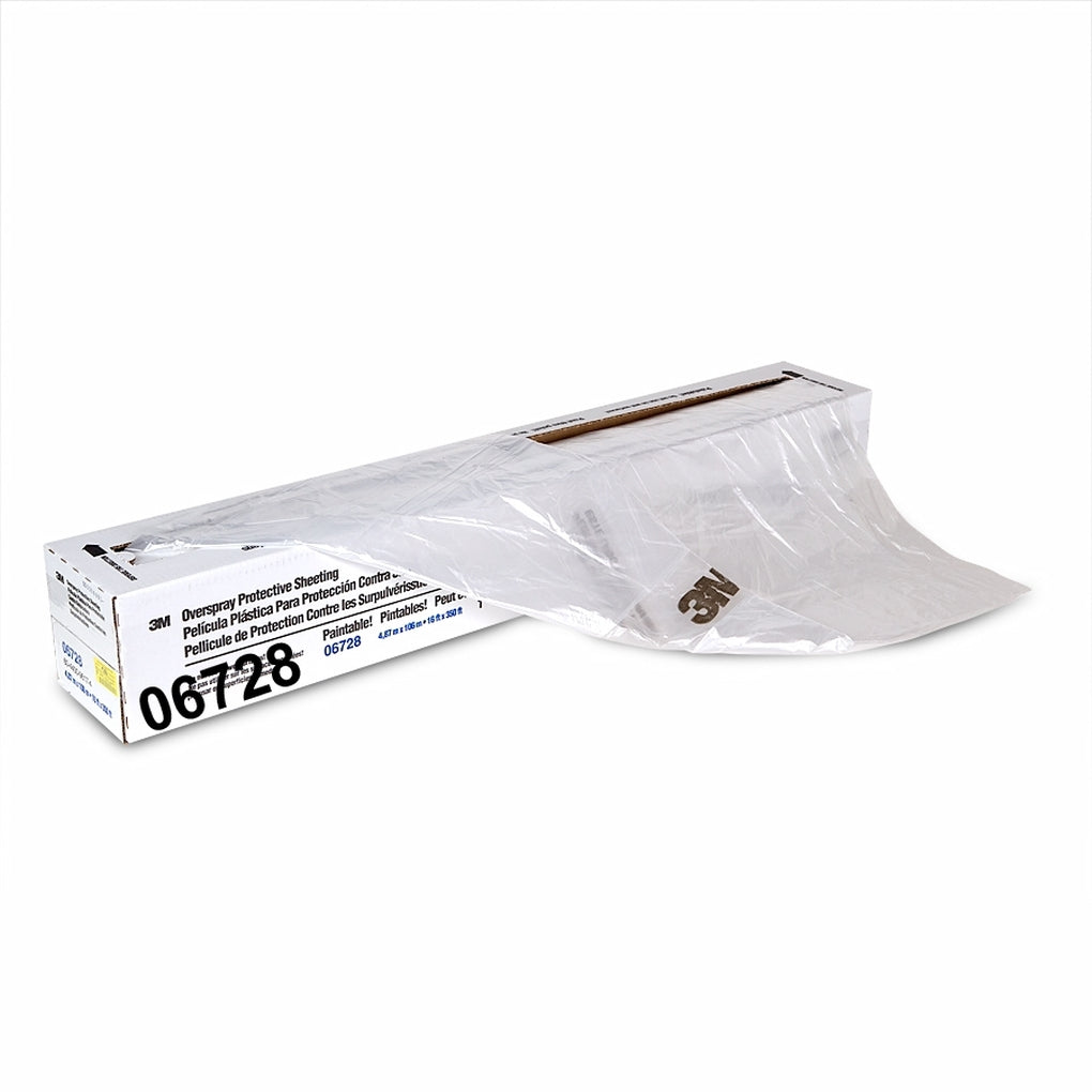 3M 06728 Overspray Protective Sheeting, 16 ft x 350 ft