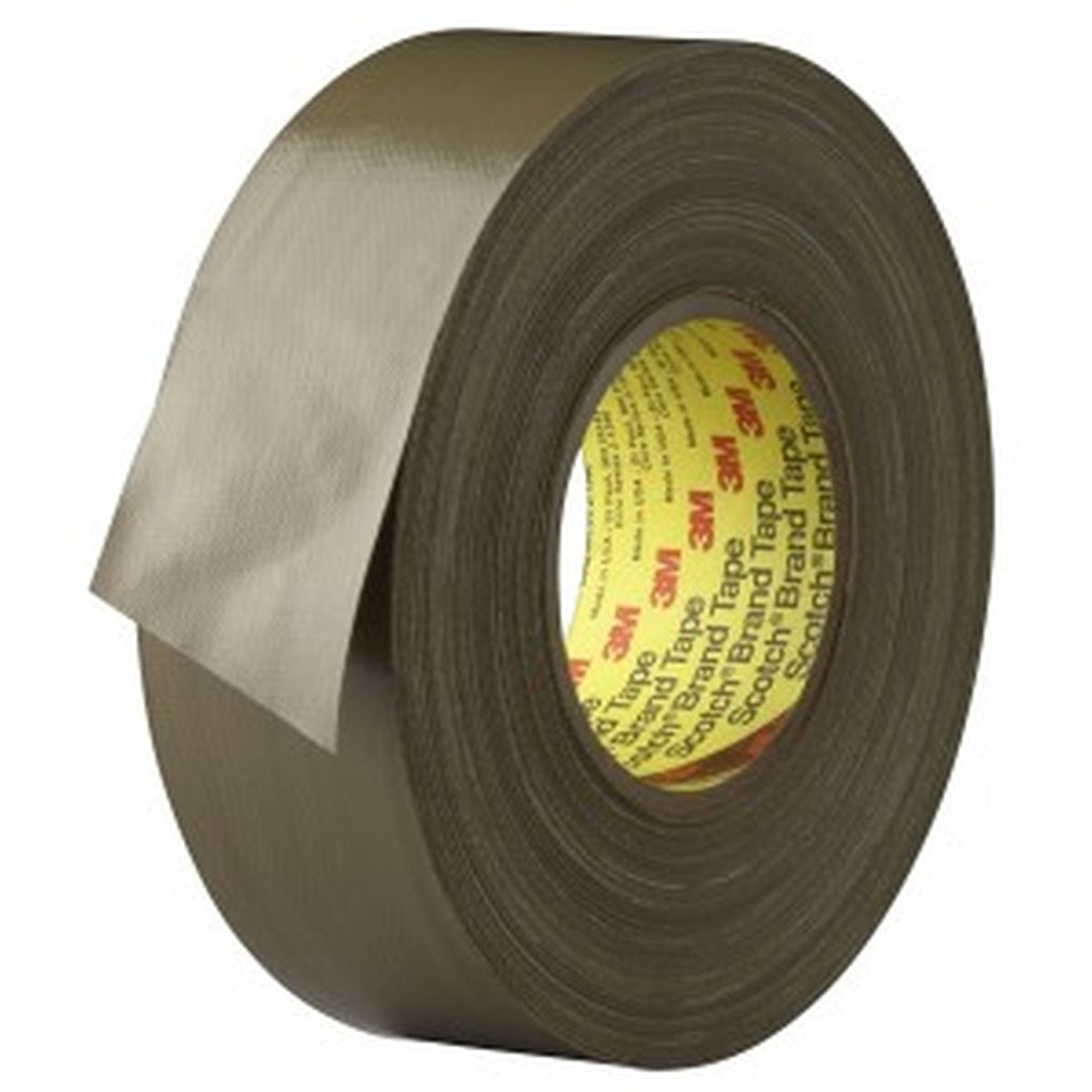 3M 06970 Scotch Polyethylene Coated Cloth Tape 390 Olive, 2 inch x 60 yard