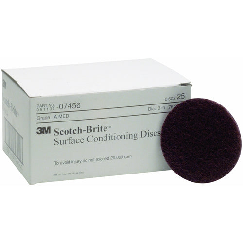3M 07456 Scotch-Brite Surface Conditioning Disc, 3 in x NH A MED