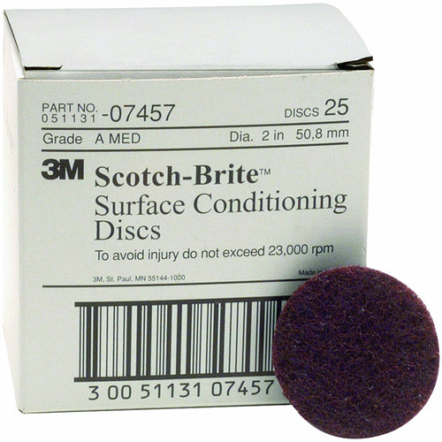 3M 07457 Scotch-Brite Surface Conditioning Disc, 2 in x NH A MED