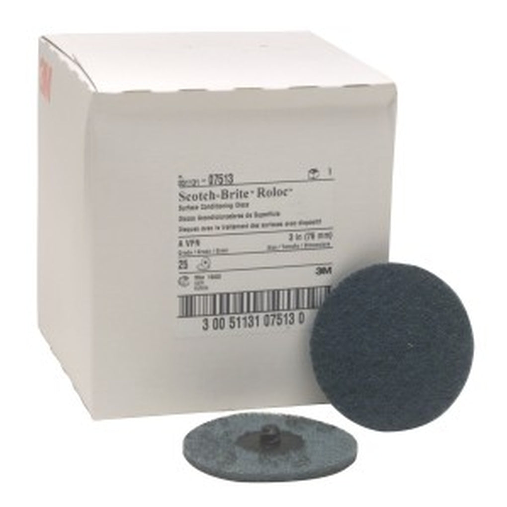 3M 07513 Scotch-Brite Roloc Surface Conditioning Disc, 3 inch, Very Fine