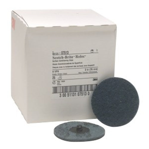 3M 07513 Scotch-Brite Roloc Surface Conditioning Disc, 3 inch, Very Fine