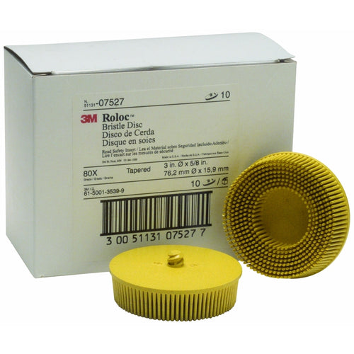3M 07527 Scotch-Brite Roloc Bristle Disc, 3 inch, 80 grit