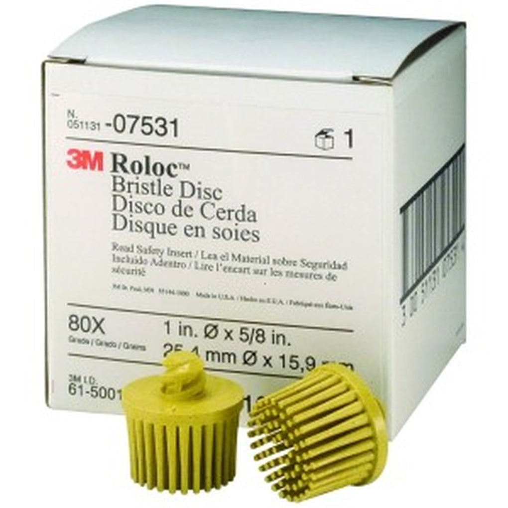 3M 07531 Scotch-Brite Bristle Disc, 1 inch, 80 grit